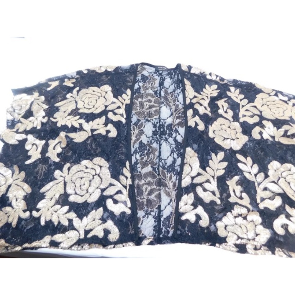 Torrid Women’s Size 2 3 Cardigan Gold Black Floral